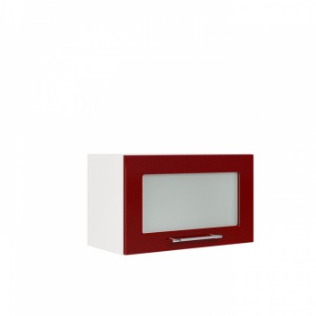 Бруклин ШВГС 600 Шкаф верхний горизонтальный со стеклом (Бетон белый/корпус Белый) в Енисейске - enisejsk.mebel54.com | фото