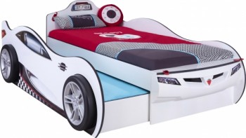 CARBED Кровать-машина Coupe с выдвижной кроватью White 20.03.1310.00 в Енисейске - enisejsk.mebel54.com | фото