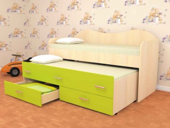 Кровать детская Нимфа двухместная 2.0 Венге/Дуб молочный в Енисейске - enisejsk.mebel54.com | фото