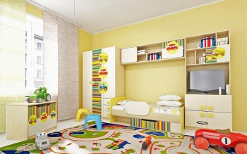 Детская комната Клаксон (Бежевый/корпус Клен) в Енисейске - enisejsk.mebel54.com | фото