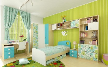 Детская комната Твит (Белый/Зеленый/корпус Клен) в Енисейске - enisejsk.mebel54.com | фото