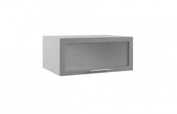 Гарда ГПГС 800 шкаф верхний горизонтальный глубокий со стеклом (Джинс/корпус Серый) в Енисейске - enisejsk.mebel54.com | фото
