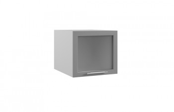 Гарда ГВПГС 500 шкаф верхний горизонтальный глубокий со стеклом высокий (Белый/корпус Серый) в Енисейске - enisejsk.mebel54.com | фото