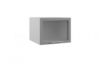 Гарда ГВПГС 600 шкаф верхний горизонтальный глубокий со стеклом высокий (Белый/корпус Серый) в Енисейске - enisejsk.mebel54.com | фото