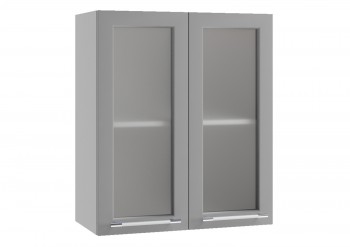 Гарда ПС 600 шкаф верхний со стеклом (Серый Эмалит/корпус Серый) в Енисейске - enisejsk.mebel54.com | фото