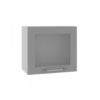 Гарда ВПГС 500 шкаф верхний горизонтальный со стеклом высокий (Серый Эмалит/корпус Серый) в Енисейске - enisejsk.mebel54.com | фото