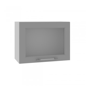 Гарда ВПГС 600 шкаф верхний горизонтальный со стеклом высокий (Серый Эмалит/корпус Серый) в Енисейске - enisejsk.mebel54.com | фото