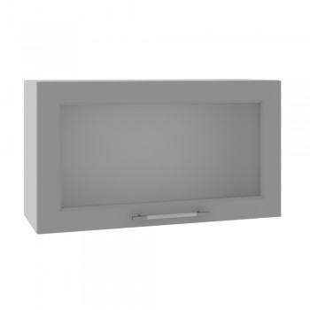 Гарда ВПГС 800 шкаф верхний горизонтальный со стеклом высокий (Серый Эмалит/корпус Серый) в Енисейске - enisejsk.mebel54.com | фото