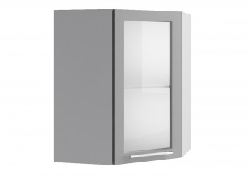 Гарда ВПУС 550 шкаф верхний угловой со стеклом Белый в Енисейске - enisejsk.mebel54.com | фото