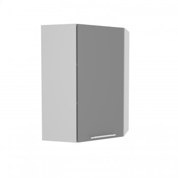 Капри ВПУ 600 шкаф верхний угловой высокий (Липа белый/корпус Серый) в Енисейске - enisejsk.mebel54.com | фото