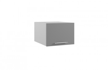 Корато ГПГФ 500 шкаф верхний горизонтальный с фрезеровкой (Кварц черный/корпус Серый) в Енисейске - enisejsk.mebel54.com | фото