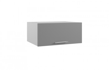 Корато ГПГФ 800 шкаф верхний горизонтальный с фрезеровкой (Кварц черный/корпус Серый) в Енисейске - enisejsk.mebel54.com | фото