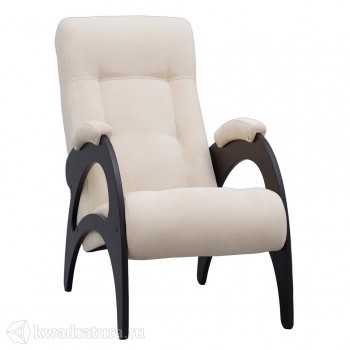 Кресло для отдыха Неаполь Модель 9 без лозы (Венге-эмаль/Ткань Ваниль Verona Vanilla) в Енисейске - enisejsk.mebel54.com | фото