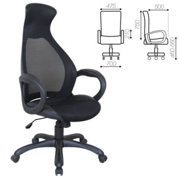 Кресло офисное BRABIX Genesis EX-517 (черное) в Енисейске - enisejsk.mebel54.com | фото