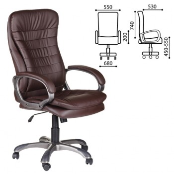 Кресло офисное BRABIX Omega EX-589 (коричневое) в Енисейске - enisejsk.mebel54.com | фото
