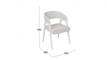 Кресло «Техас 1» (Белый матовый/Шенилл Estetica Vanille №220) в Енисейске - enisejsk.mebel54.com | фото