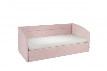 Кровать 0.9 Альба Софа (Нежно-розовый велюр) в Енисейске - enisejsk.mebel54.com | фото