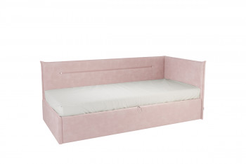 Кровать 0.9 Альба Тахта (Нежно-розовый велюр) в Енисейске - enisejsk.mebel54.com | фото