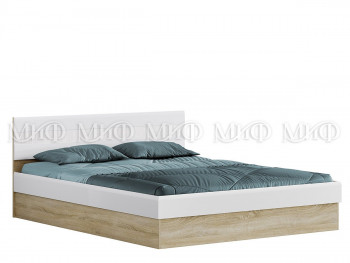 Кровать 1,4 спальня Фортуна (Дуб сонома/белый глянец) в Енисейске - enisejsk.mebel54.com | фото