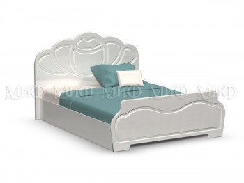 Кровать 1,4м Гармония (Белый/Белый глянец) в Енисейске - enisejsk.mebel54.com | фото
