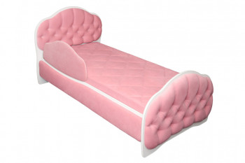 Кровать 160 Гармония 36 Светло-розовый (мягкий бортик) в Енисейске - enisejsk.mebel54.com | фото