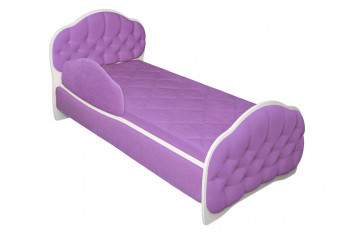 Кровать 160 Гармония 67 Светло-фиолетовый (мягкий бортик) в Енисейске - enisejsk.mebel54.com | фото