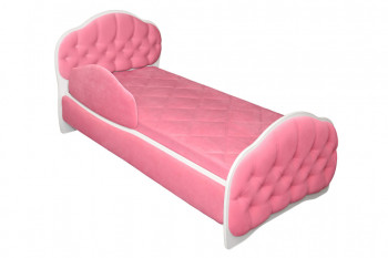 Кровать 160 Гармония 89 Розовый (мягкий бортик) в Енисейске - enisejsk.mebel54.com | фото