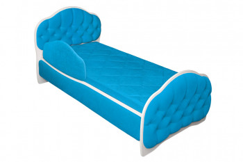 Кровать 170 Гармония 84 Ярко-голубой (мягкий бортик) в Енисейске - enisejsk.mebel54.com | фото