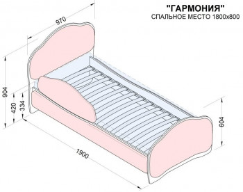 Кровать 180 Гармония 08 Шоколад (мягкий бортик) в Енисейске - enisejsk.mebel54.com | фото