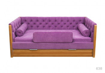Кровать 180 серии Леди + ящик 32 Фиолетовый (мягкий бортик/подушка валик) в Енисейске - enisejsk.mebel54.com | фото