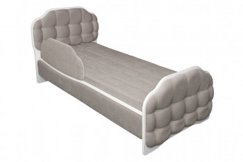Кровать 190 Атлет Lux 96 Серый (мягкий бортик) в Енисейске - enisejsk.mebel54.com | фото