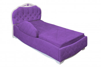 Кровать 190 Гармония Lux 32 Фиолетовый (мягкий бортик) в Енисейске - enisejsk.mebel54.com | фото