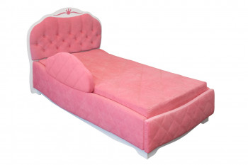 Кровать 190 Гармония Lux 36 Розовый (мягкий бортик) в Енисейске - enisejsk.mebel54.com | фото