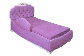 Кровать 190 Гармония Lux 67 Светло-фиолетовый (мягкий бортик) в Енисейске - enisejsk.mebel54.com | фото