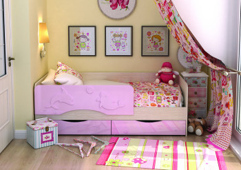 Кровать Алиса КР-812 1,6 Белфорд/Розовый металлик в Енисейске - enisejsk.mebel54.com | фото