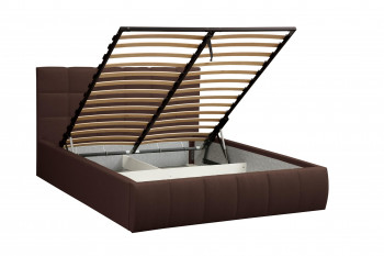 Кровать "Диана" ш. 1600 (Н=1010мм) (жаккард шоколад) в Енисейске - enisejsk.mebel54.com | фото