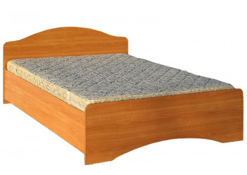 Кровать двойная 1600-1 без матраса (круглые спинки) Вишня Оксфорд в Енисейске - enisejsk.mebel54.com | фото