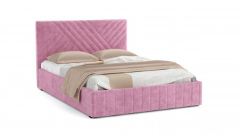 Кровать Гамма ш. 1400 (без основания для хранения) (велюр тенерифе розовый) в Енисейске - enisejsk.mebel54.com | фото