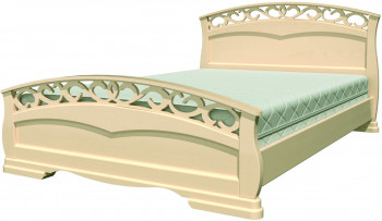 Кровать Грация-1 из массива сосны 1600*2000 Белый античный в Енисейске - enisejsk.mebel54.com | фото