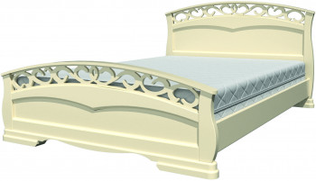 Кровать Грация-1 из массива сосны 1600*2000 Белый античный в Енисейске - enisejsk.mebel54.com | фото