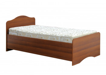 Кровать одинарная 900-1 без матраса (круглые спинки) Орех Таволато в Енисейске - enisejsk.mebel54.com | фото