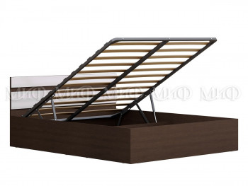 Кровать с подъемным механизмом Нэнси 1,6м (Венге/Белый глянец) в Енисейске - enisejsk.mebel54.com | фото