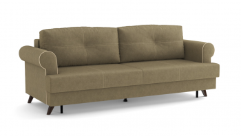 Оливер / диван - кровать 3-х местн. (еврокнижка) (велюр велутто коричневый 23 в Енисейске - enisejsk.mebel54.com | фото