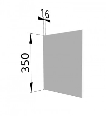 Панель торцевая (для шкафа горизонтального) ПГ Ройс (Белый софт) в Енисейске - enisejsk.mebel54.com | фото