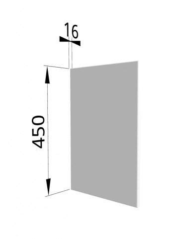 Панель торцевая (для шкафа горизонтального высокого) ВПГ Ройс (Белый софт) в Енисейске - enisejsk.mebel54.com | фото