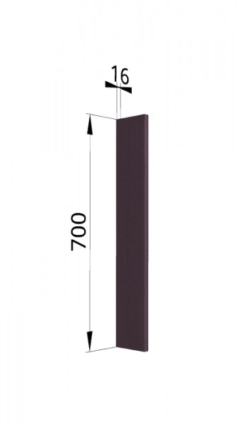 Панель торцевая (для шкафа торцевого верхнего) ПТ 400 Тито, Гарда (Пурпур) в Енисейске - enisejsk.mebel54.com | фото