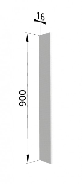 Панель торцевая (для шкафа верхнего торцевого высокого) ВПТ 400 Капри (Липа белый) в Енисейске - enisejsk.mebel54.com | фото