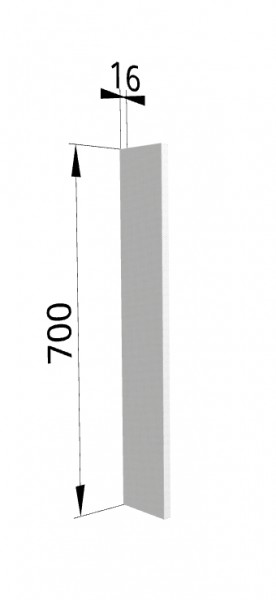Панель торцевая (для шкафа верхнего торцевого высотой 700 мм) ПТ 400 Мелисса (Бежевый скин) в Енисейске - enisejsk.mebel54.com | фото