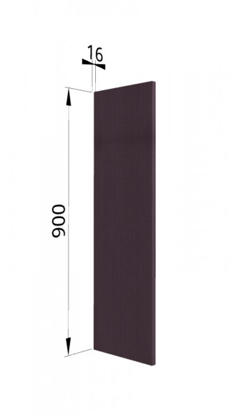 Панель торцевая (для шкафа верхнего высокого) ВП Тито, Гарда (Пурпур) в Енисейске - enisejsk.mebel54.com | фото