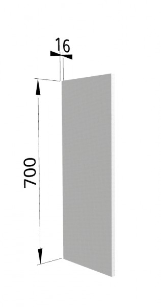 Панель торцевая (для шкафа верхнего высотой 700 мм) П Мелисса (Бежевый скин) в Енисейске - enisejsk.mebel54.com | фото